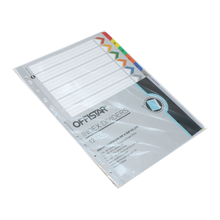 1-12 file dividers with pet tab